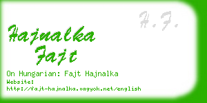 hajnalka fajt business card